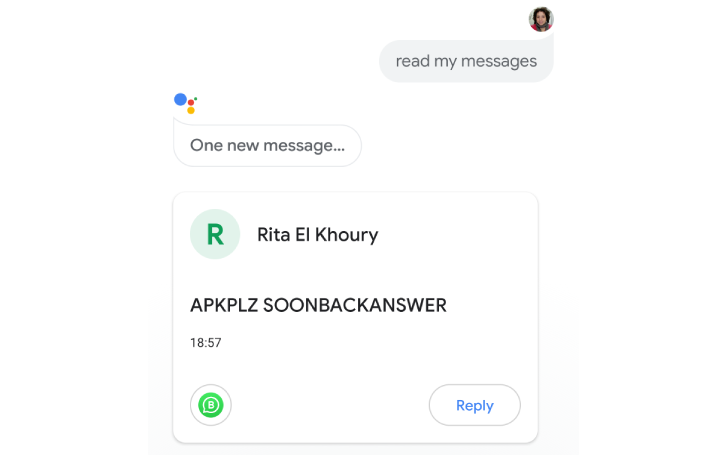 دستیار Google میتوانید پیام های WhatsApp و Google Voice را بخواند