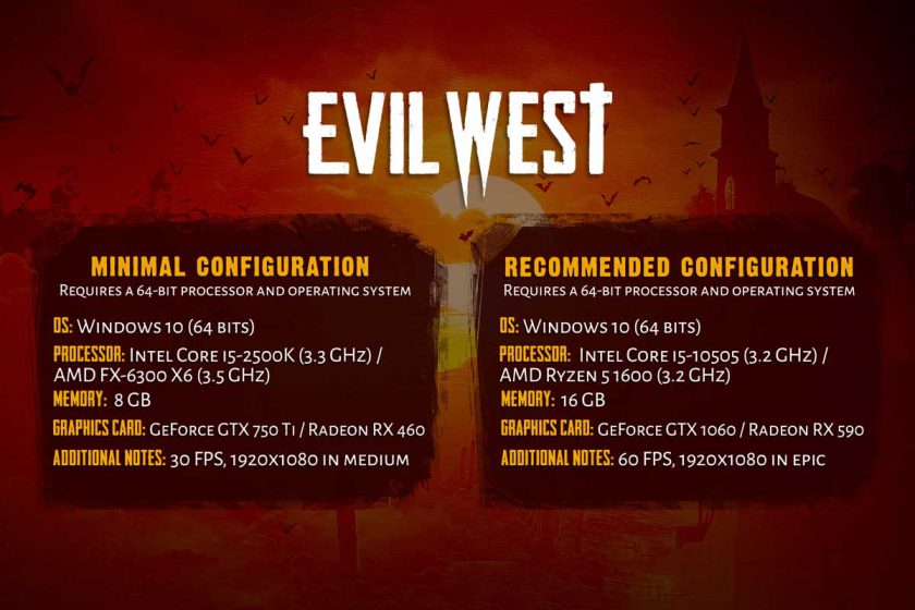 سیستم مورد نیاز Evil West
