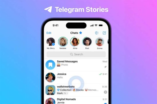 قابلیت استوری در تلگرام