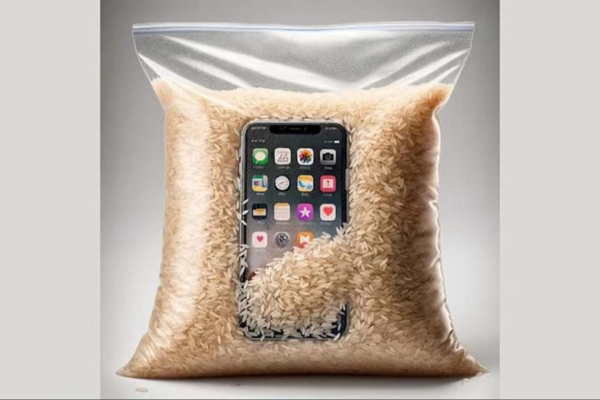آیفون خیس شده را داخل کیسه برنج قرار ندهید