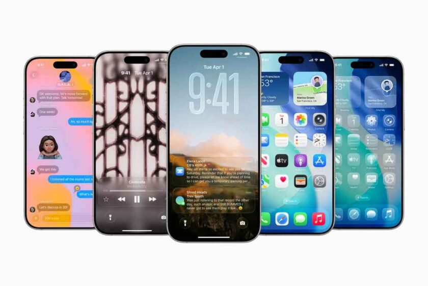 اپل از iOS 26 با زبان طراحی «شیشه‌ای» رونمایی کرد