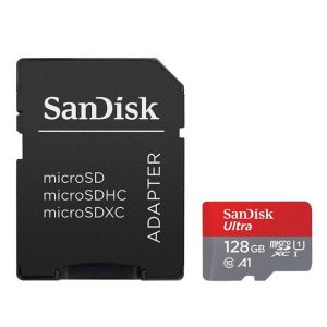 کارت حافظه microSDXC سن دیسک USH-I U1 همراه با آداپتور SD ظرفیت 128 گیگابایت