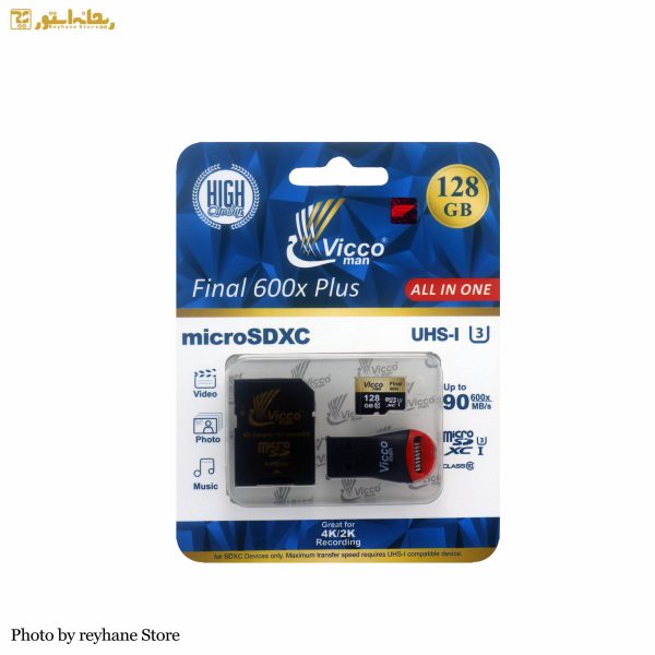 کارت حافظه microSDXC UHS-I ویکو ظرفیت 128 گیگابایت