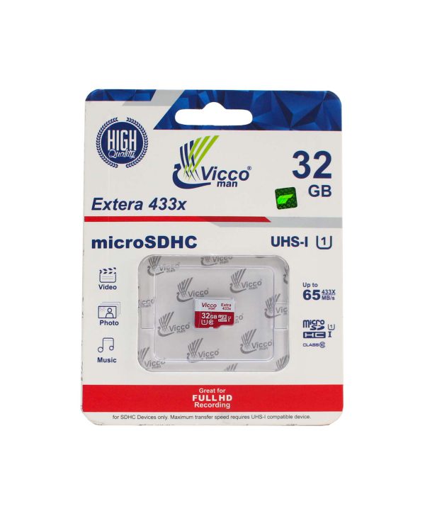 کارت حافظه microSDHC ویکومن Extra 433X ظرفیت 32 گیگابایت