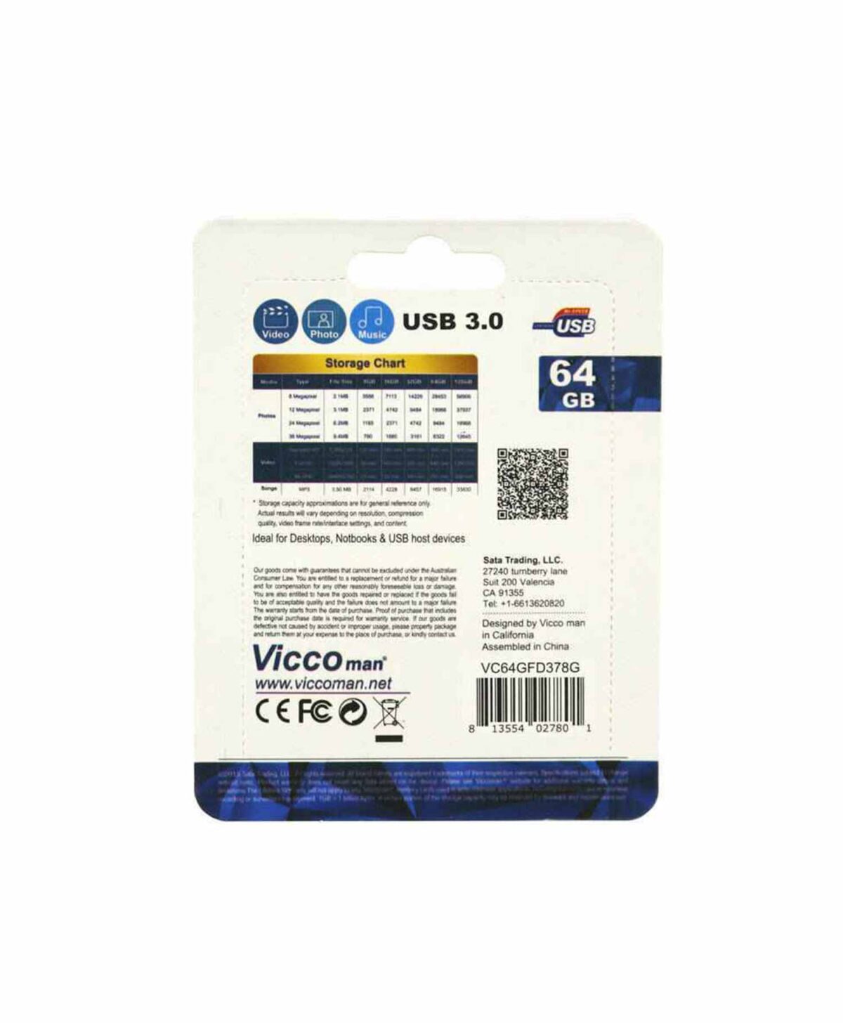 فلش مموری ویکومن VC378G ظرفیت 64 گیگابایت