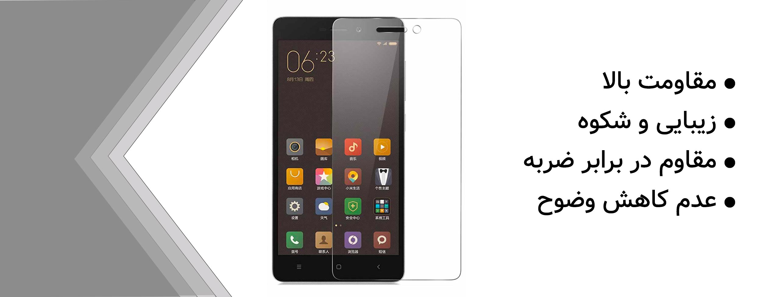 
گلس محافظ صفحه گوشی شیائومی Xiaomi Redmi 3s