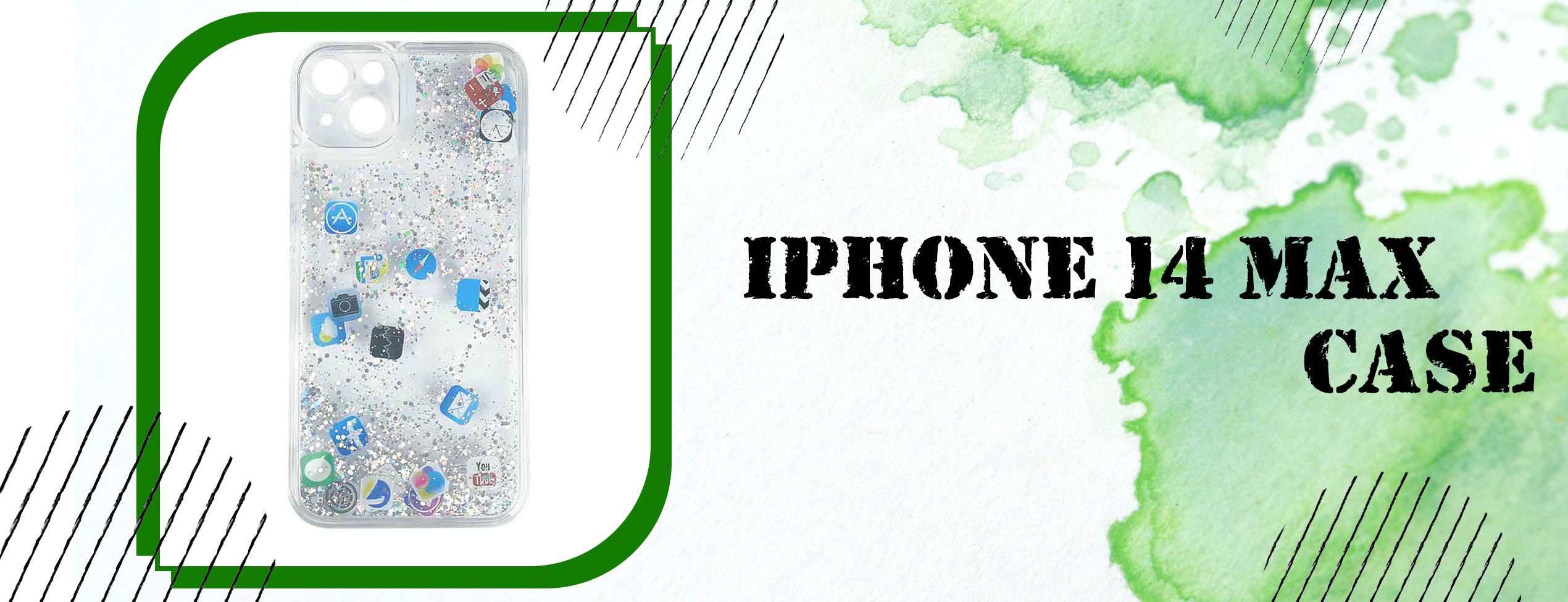 قاب موبایل آکواریومی سوشال مدیا اپل Iphone 14 Max