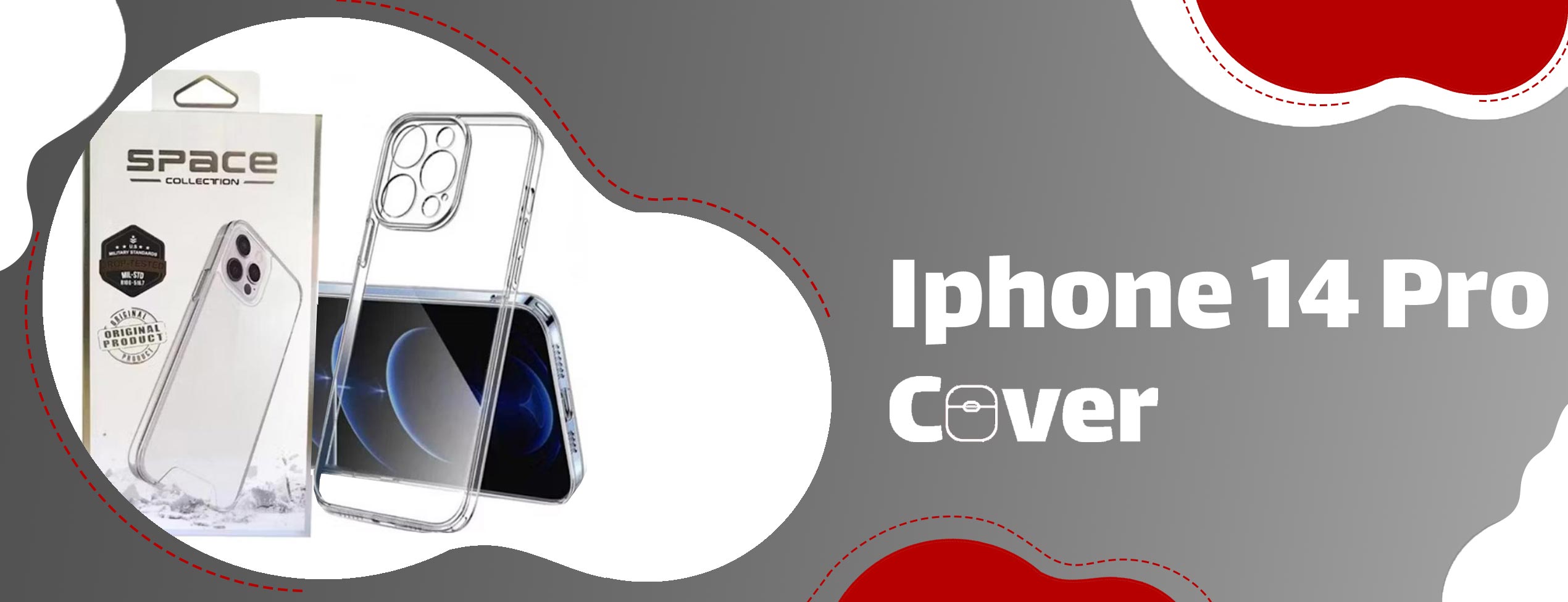 قاب موبایل ژله‌ای شیشه‌ای اپل Iphone 14 Pro