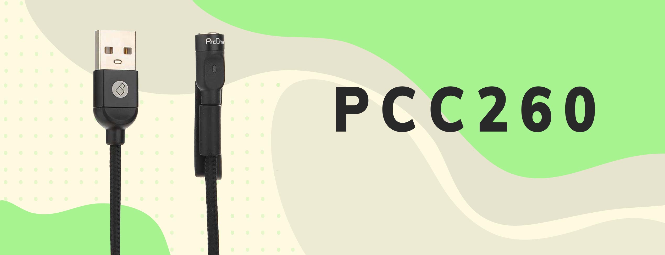 کابل شارژ مغناطیسی USB به Type-c و Lightning پرووان مدل PCC260