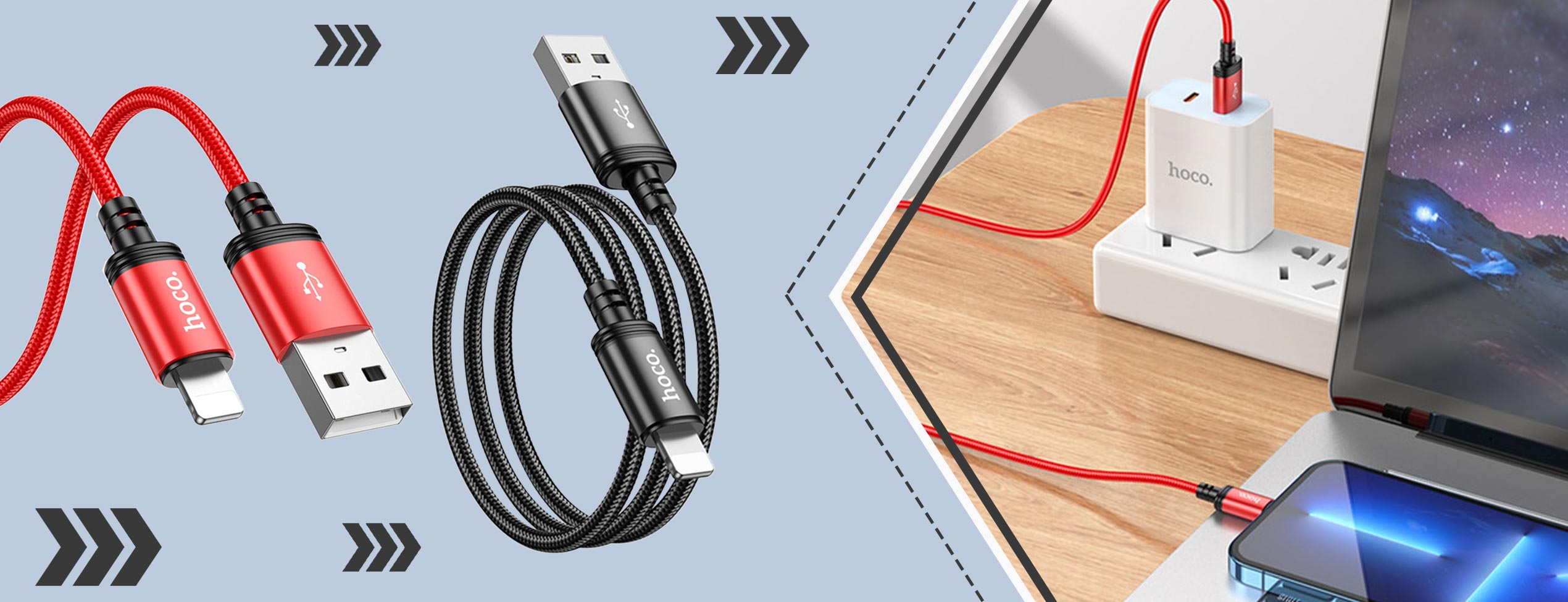 کابل تبدیل Lightning به USB هوکو X89