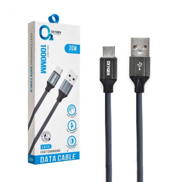 کابل تبدیل USB به Type-C اکسیژن LX13