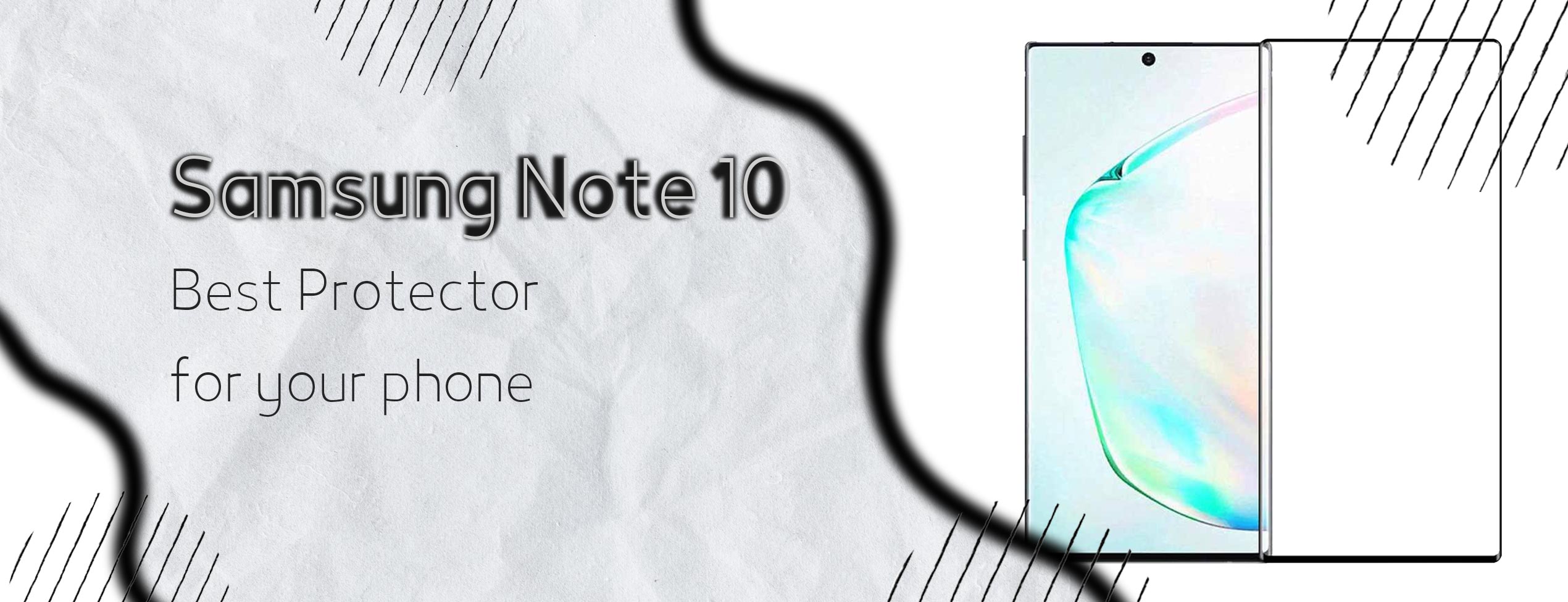 گلس فول تمام چسب مشکی Samsung Note 10