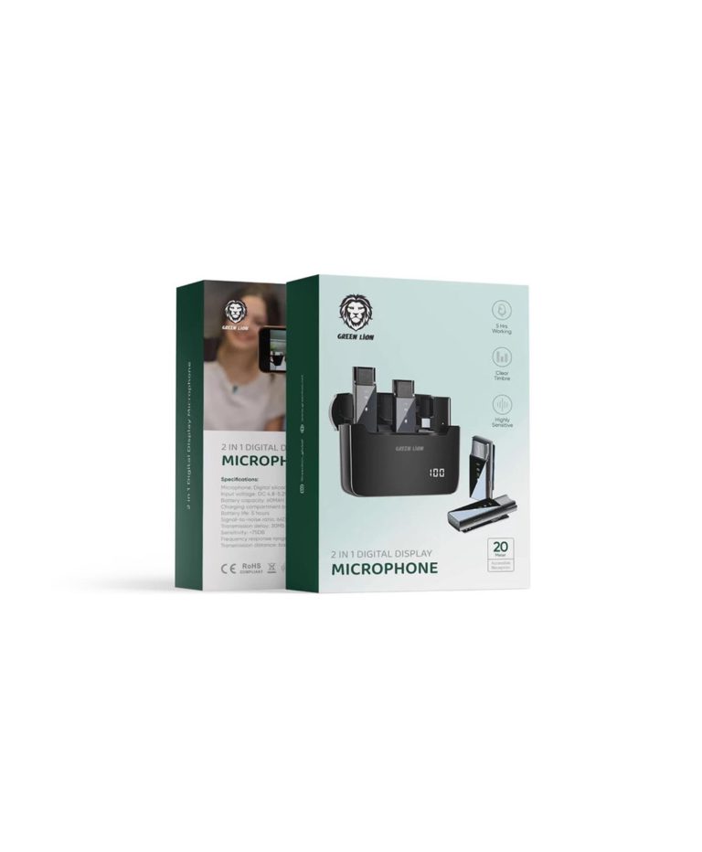 میکروفون بی سیم گرین لاین Type-C مدل 2in 1 Digital Display