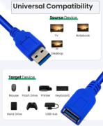 کابل افزایش طول USB 3.0 تی پی لینک طول 1.5 متری