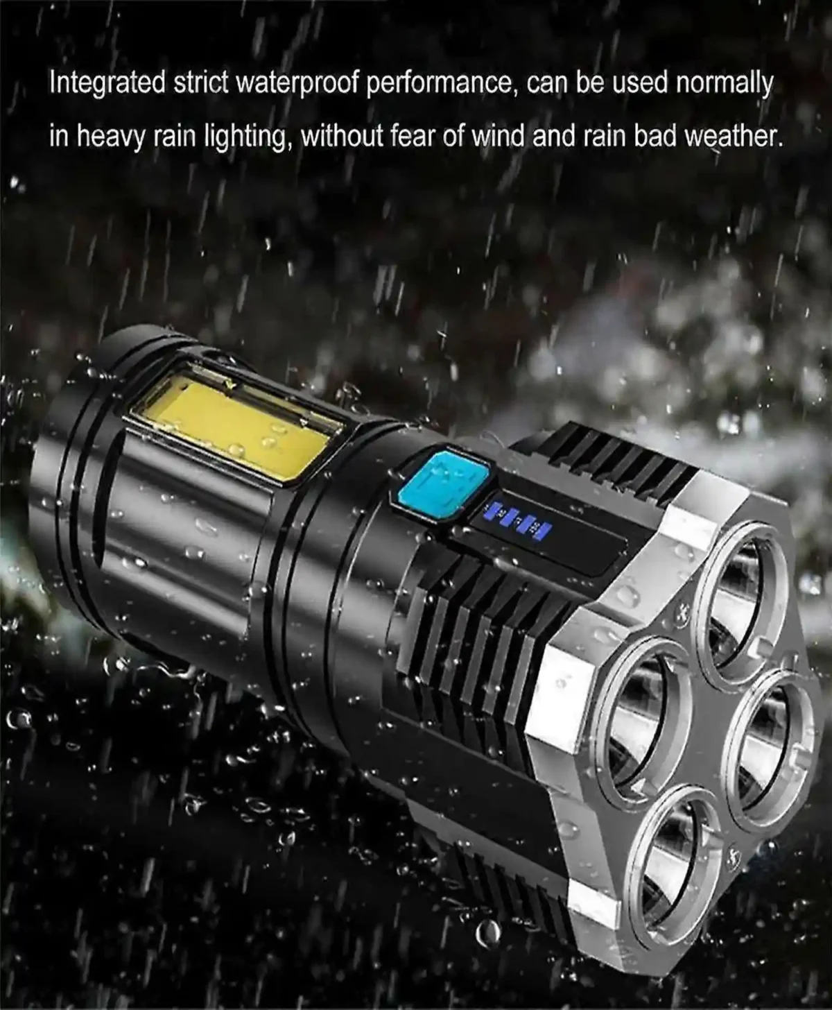 چراغ قوه شارژی 4 LED