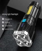 چراغ قوه شارژی 4 LED
