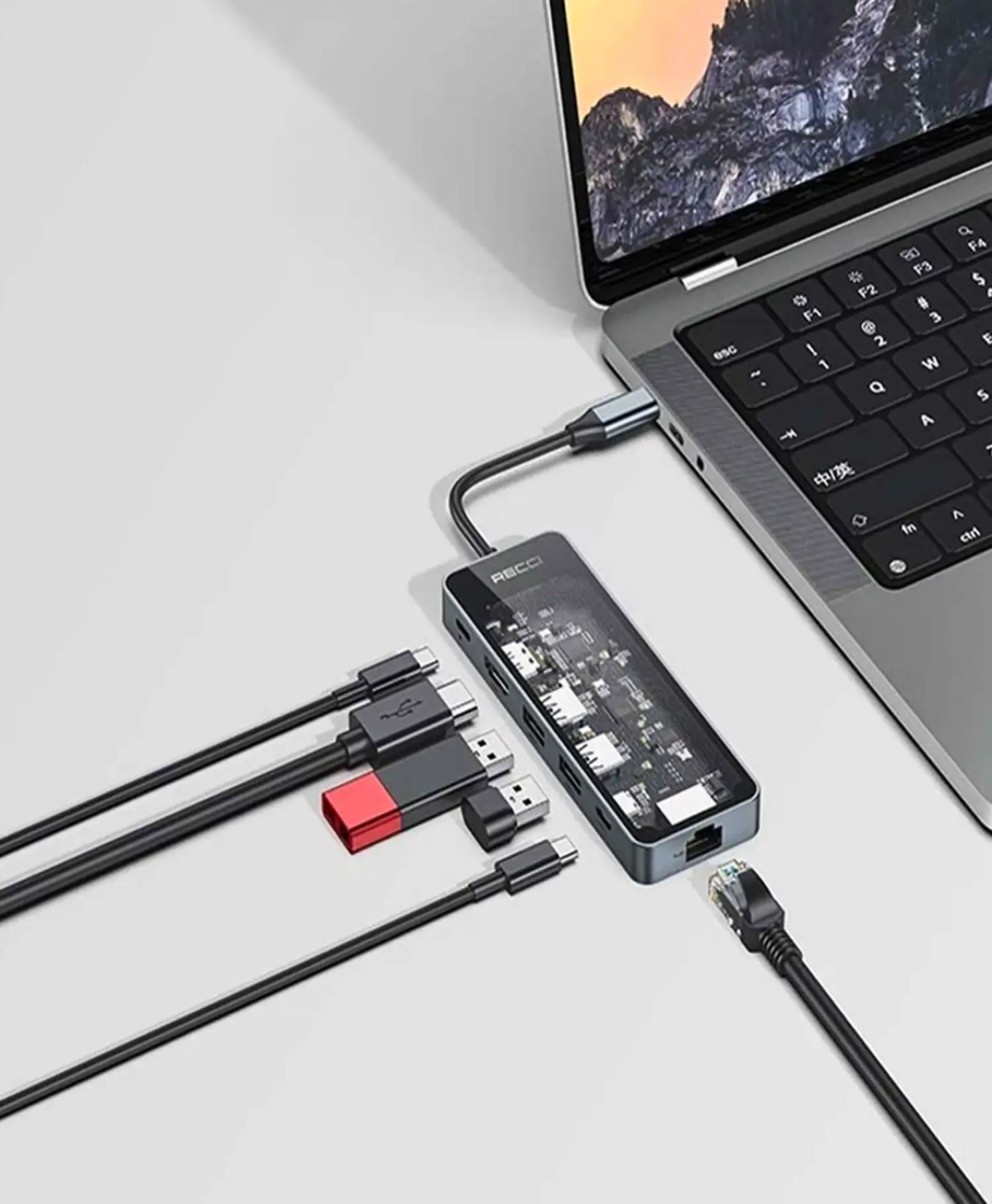 هاب 6 پورت USB-C رسی مدل RH17