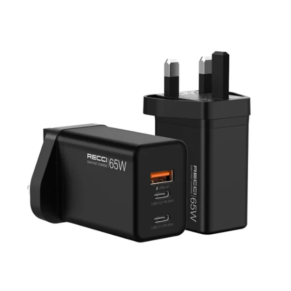 شارژر دیواری USB و Type-C رسی 3 پورت مدل RC56U 65W