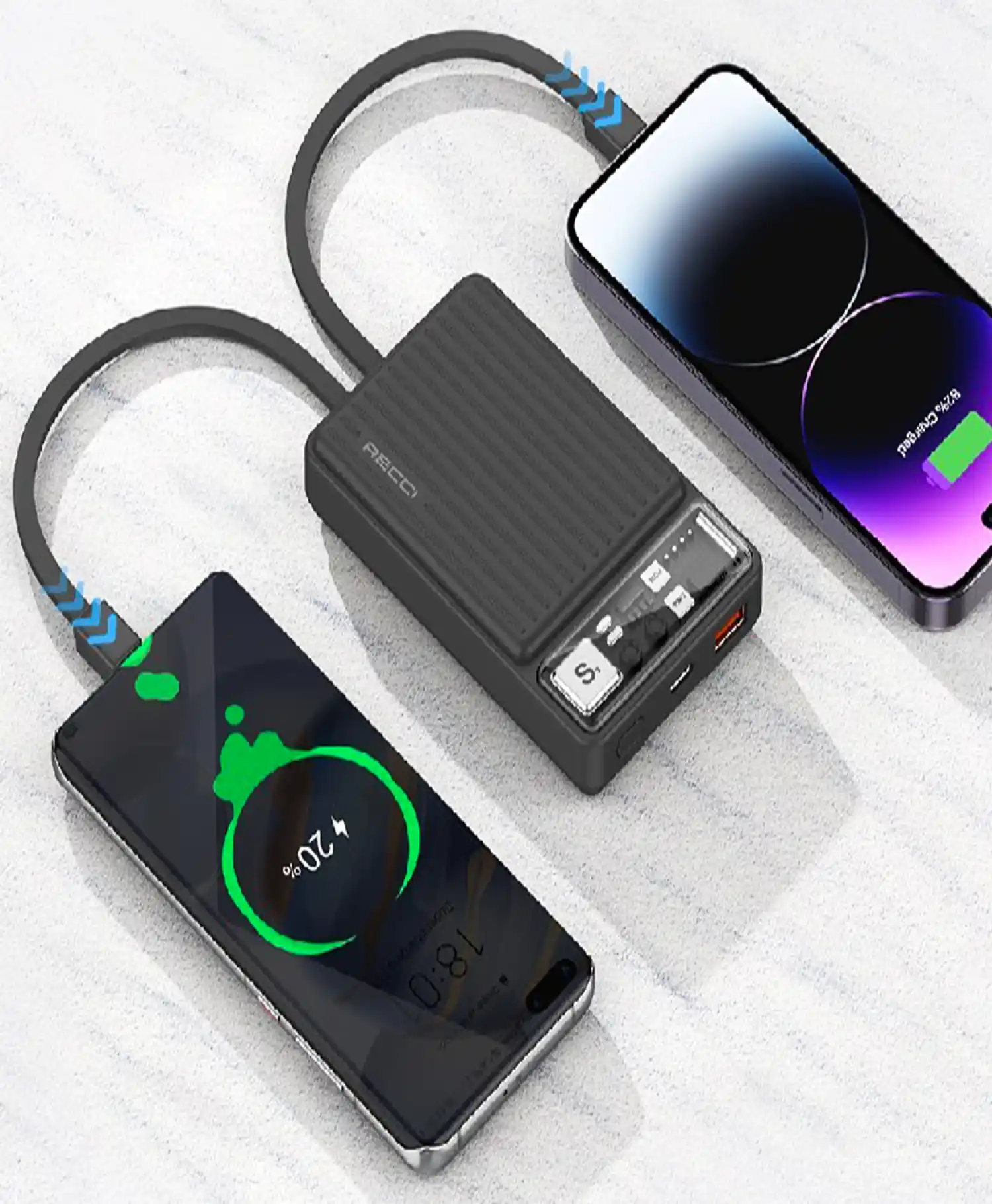 پاوربانک رسی مدل PRB-P40 ظرفیت 10000 میلی آمپر