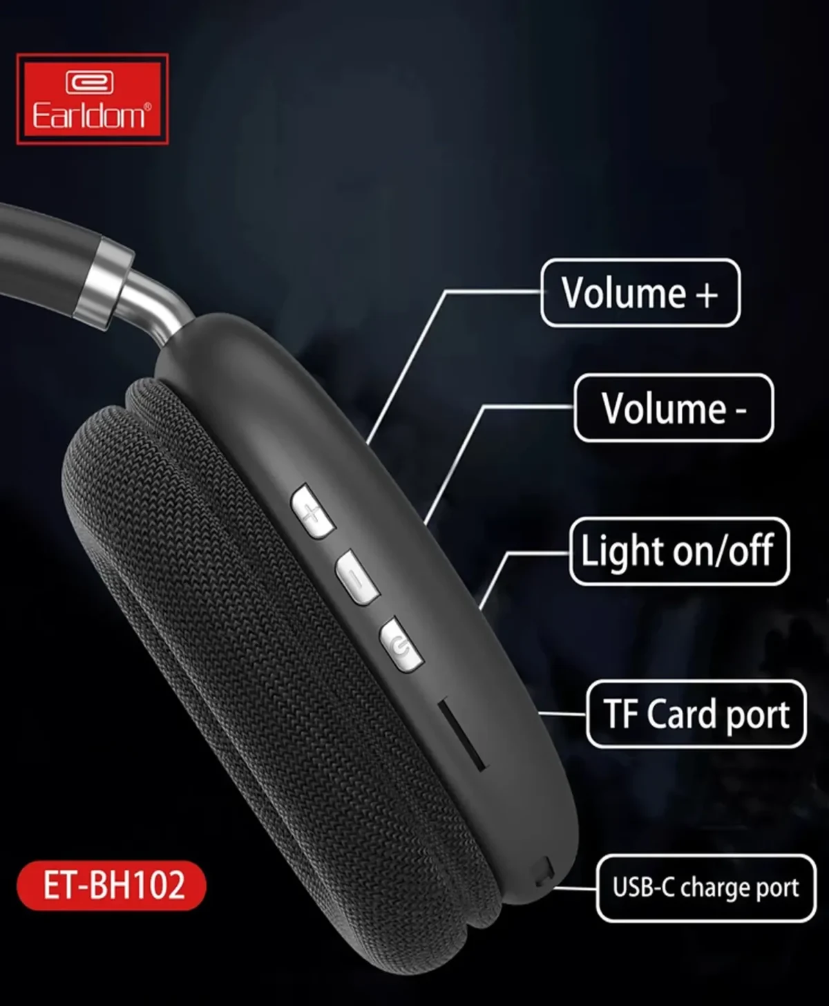 هدفون بی سیم ارلدام ET-BH102