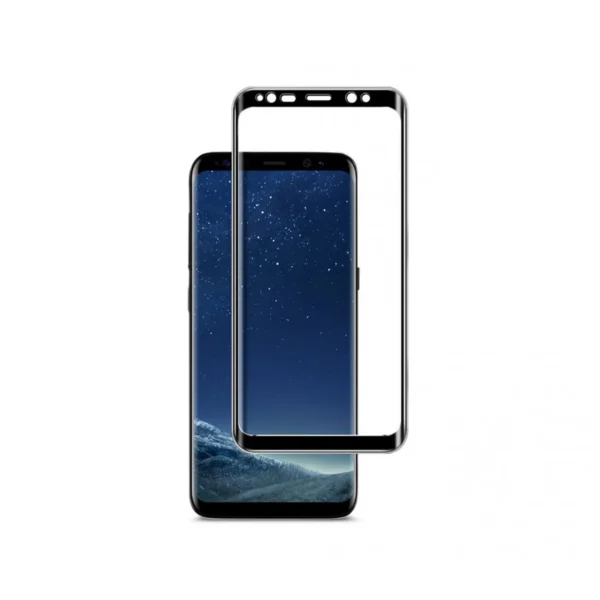 گلس فول تمام چسب مشکی سامسونگ Samsung S8 Plus