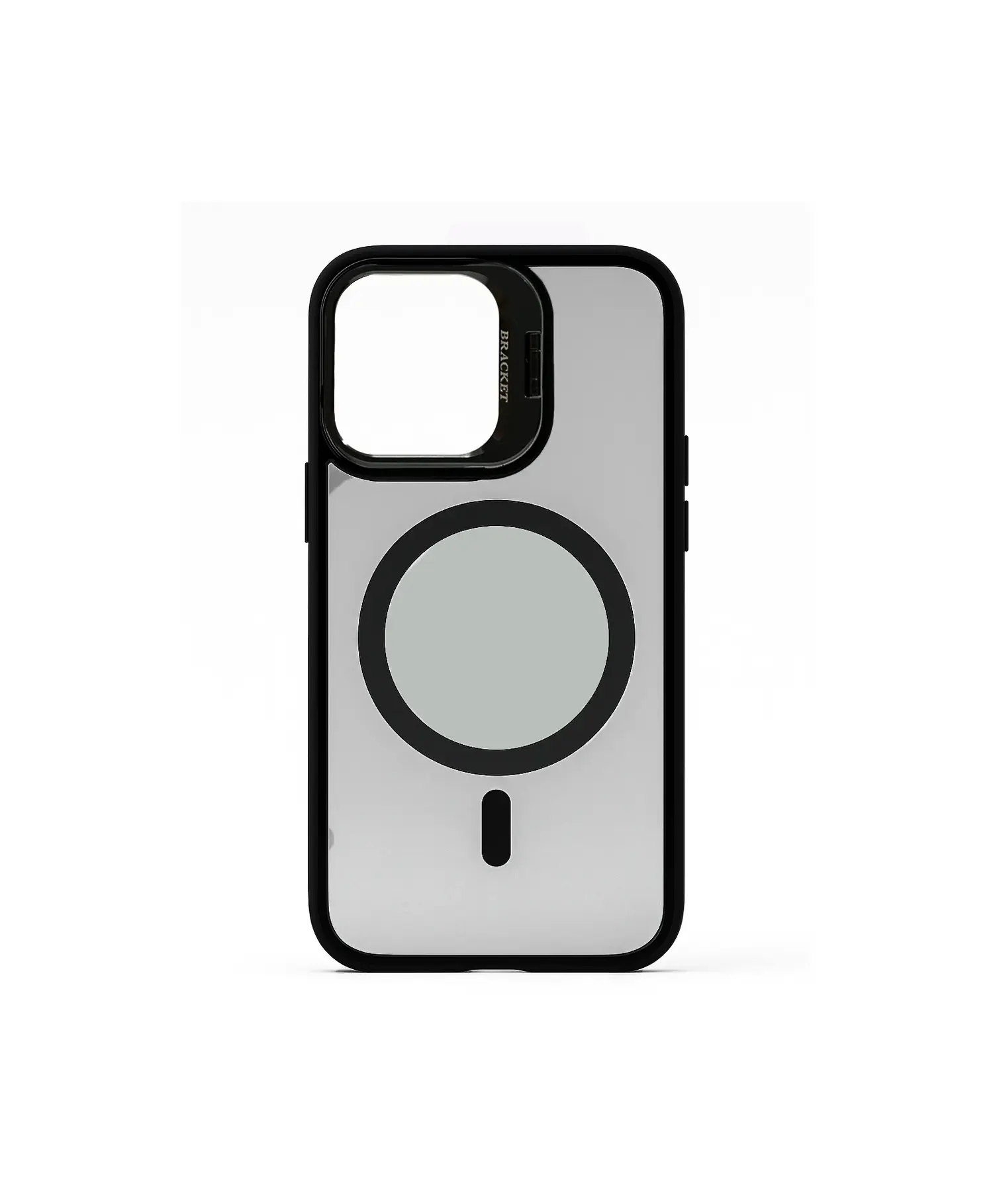 Transparent-Case-With-MagSafe-Stand-Bracket-for-IPhone-16-Pro-Max-Product-Black قاب شفاف مگسیفدار استند Bracket گوشی آیفون Iphone 16 Pro Max