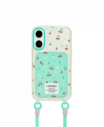 قاب شفاف جاکارتی دار طرح آلبالو گوشی آیفون Iphone 16