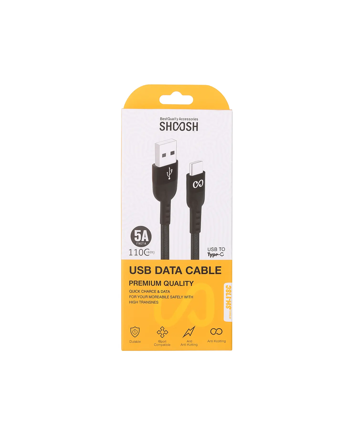 کابل تبدیل USB به Type-C شوش SH-116C
