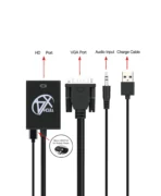 تبدیل VGA به HDMI همراه ورودی AUX ایکس فورتک