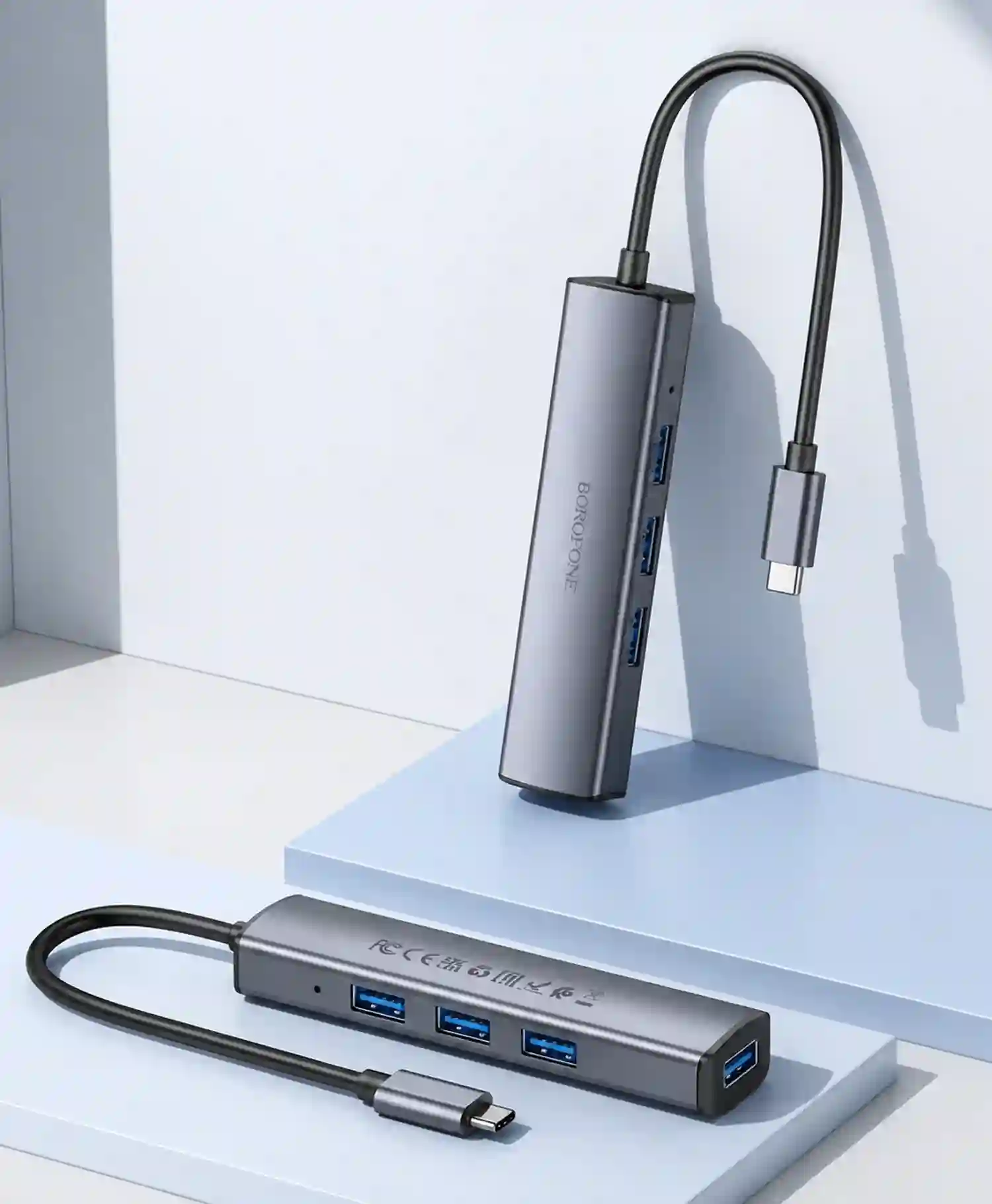 هاب 4 پورت USB 3.0 بروفونType-C مدل DH12