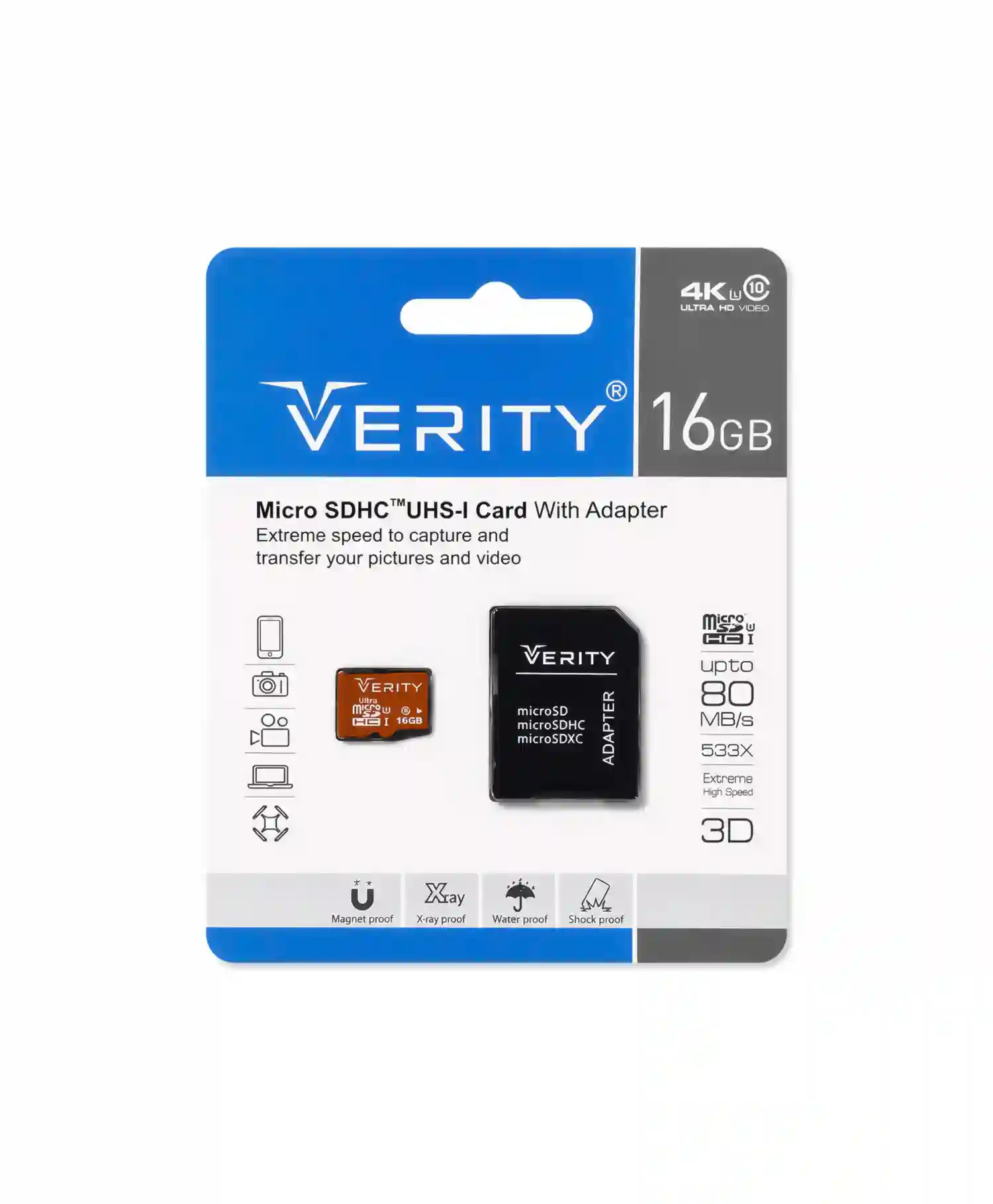کارت حافظه وریتی مدل microSDHCUHS-I ظرفیت 16 گیگابایت