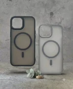 قاب پشت مات مگ سیف دار لنز کربنی مجیک ماسک گوشی موبایل Iphone 15
